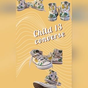 Converse, multi color and pattern.